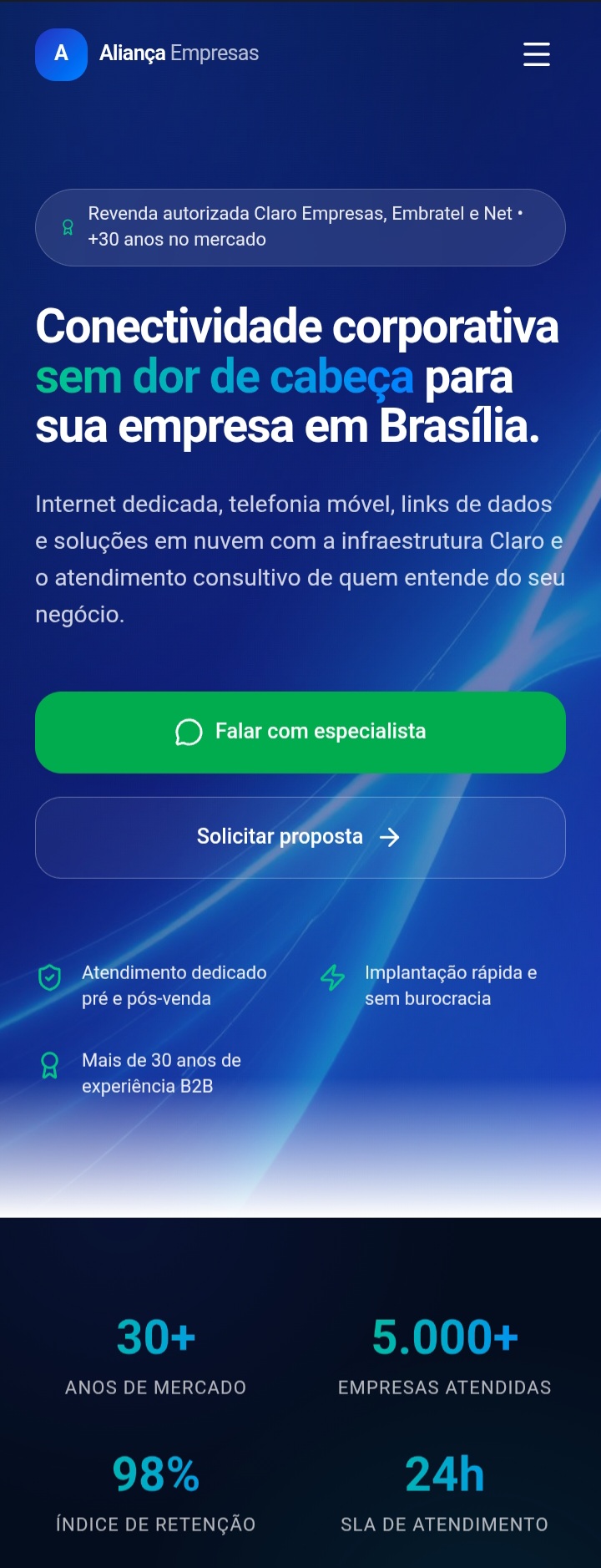 Site de Provedor de Internet